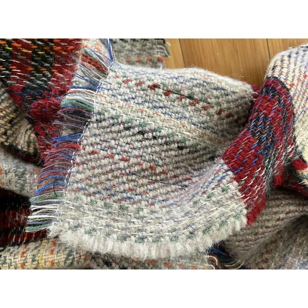 TWEEDMILL British Made All Wool Throw Sofa Rocking Chair Blanket 60 x 43” Plaid